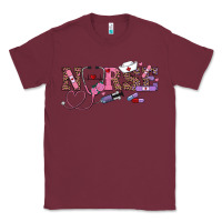 Burgundy valentine's day nurse Classic Tee - RanaPortraitStore