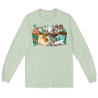 Matcha Dog coffee cups Long Sleeve Tee - HowdyJamesFarm