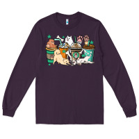 Plum Dog coffee cups Long Sleeve Tee - HowdyJamesFarm