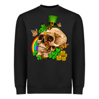 Black St. Patrick's boho skull Heavyweight Sweatshirt - OliviaCreatesArt