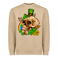Mushroom St. Patrick's boho skull Heavyweight Sweatshirt - OliviaCreatesArt