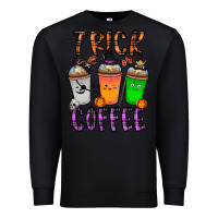Black trick or coffee Premium Sweatshirt - CowhideDigitalArt
