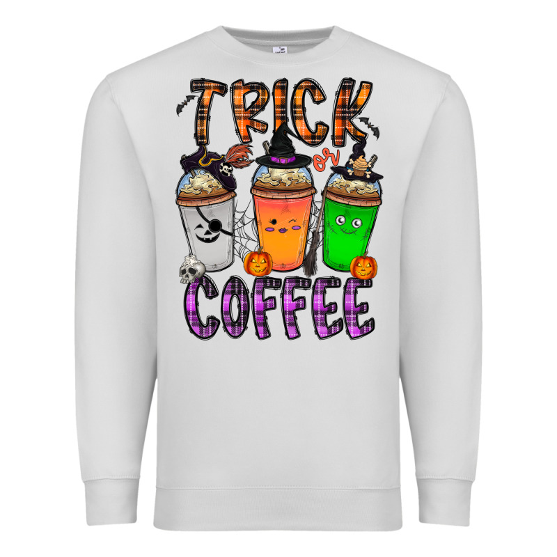 Trick Or Coffee Premium Sweatshirt by CowhideDigitalArt | Teevron