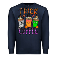 Navy trick or coffee Premium Sweatshirt - CowhideDigitalArt