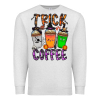 Oatmeal Heather trick or coffee Premium Sweatshirt - CowhideDigitalArt
