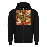 Black christmas chicken Zipper Hoodie - FaDigitalArtStudio