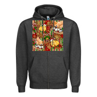 Charcoal Heather christmas chicken Zipper Hoodie - FaDigitalArtStudio