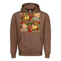 Chestnut christmas chicken Zipper Hoodie - FaDigitalArtStudio