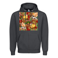Smoke christmas chicken Zipper Hoodie - FaDigitalArtStudio