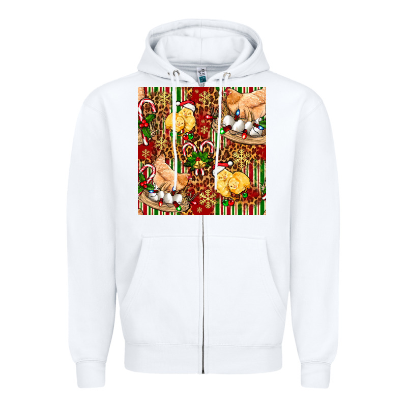 Christmas Chicken Zipper Hoodie by FaDigitalArtStudio | Teevron