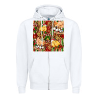 White christmas chicken Zipper Hoodie - FaDigitalArtStudio