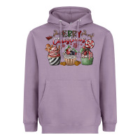 Lavender Merry Christmas Heavyweight Hoodie - CowhideDigitalArt