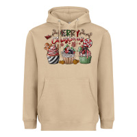 Mushroom Merry Christmas Heavyweight Hoodie - CowhideDigitalArt