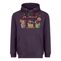 Plum Merry Christmas Heavyweight Hoodie - CowhideDigitalArt