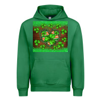 Emerald st.patricks heart shamrocks glitter Urban Hoodie - BarkalooDesign