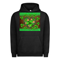 St.patricks Heart Shamrocks Glitter Urban Hoodie | Teevron
