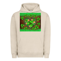 Pigment French Oak st.patricks heart shamrocks glitter Urban Hoodie - BarkalooDesign
