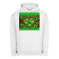 Pigment Lunar Rock st.patricks heart shamrocks glitter Urban Hoodie - BarkalooDesign