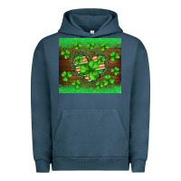 Pigment Midnight Navy st.patricks heart shamrocks glitter Urban Hoodie - BarkalooDesign