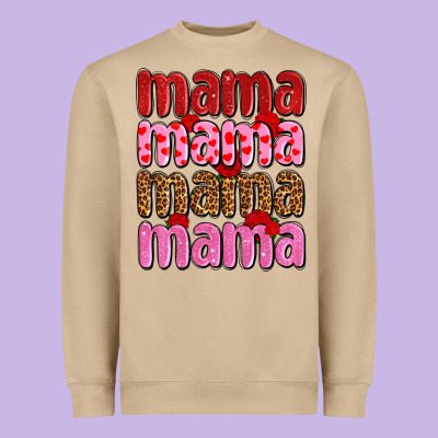 Valentines Day Mama Olivia Heavyweight Sweatshirt Designed By Oliviacreatesart