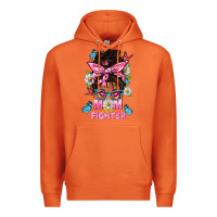 Carrot Mom Is A Fighter And Afro Messy Bun Mom Premium Hoodie - BundleAndBundleShop