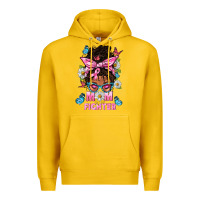 Lemon Mom Is A Fighter And Afro Messy Bun Mom Premium Hoodie - BundleAndBundleShop