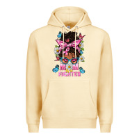 Pina Colada Mom Is A Fighter And Afro Messy Bun Mom Premium Hoodie - BundleAndBundleShop