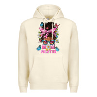 Sandshell Mom Is A Fighter And Afro Messy Bun Mom Premium Hoodie - BundleAndBundleShop