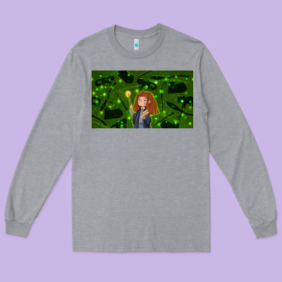 Wizard Girl And Cat Long Sleeve Tee Designed By Tumblerdesignbyshophia