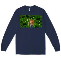 Navy wizard girl and cat Long Sleeve Tee - TumblerDesignByShophia