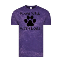 Cloud Purple Plays Well With Dogs Vintage Tee - Bettercallsaul
