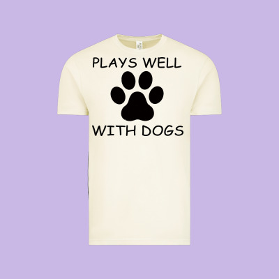 Plays Well With Dogs Vintage Tee Designed By Bettercallsaul
