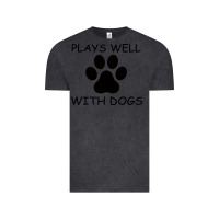 Vintage Black Plays Well With Dogs Vintage Tee - Bettercallsaul