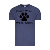 Vintage Denim Plays Well With Dogs Vintage Tee - Bettercallsaul