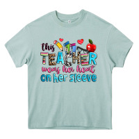 Arona this teacher wears her her on her sleeve Heavy Core Tee - NancyCooperArtShop