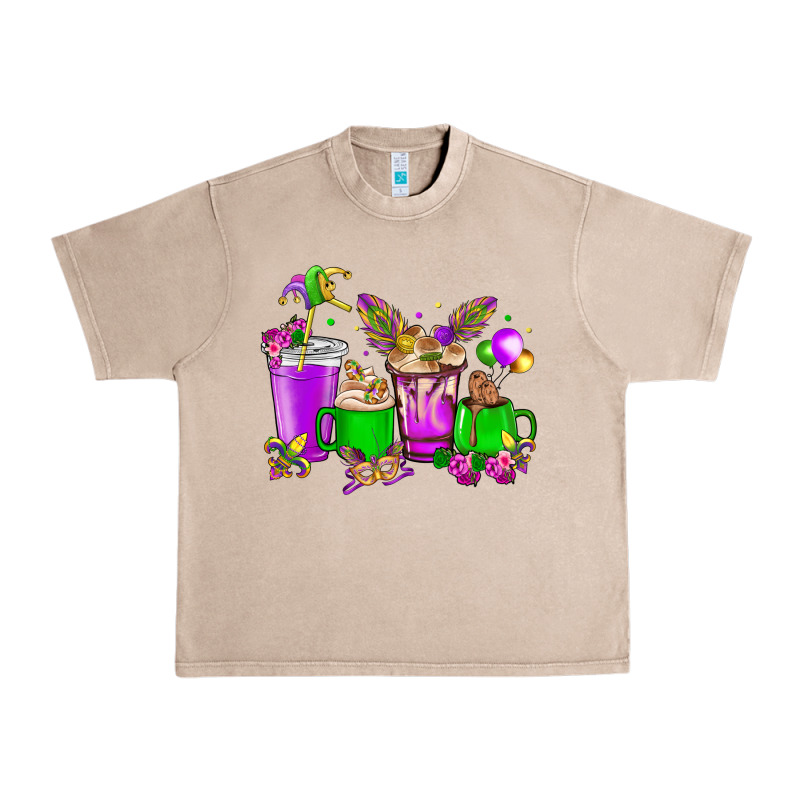 Mardi Gras Coffee Cups Urban Heavy Tee by NancyCooperArtShop | Teevron