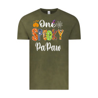 Vintage Olive grandpa family halloween matching shirts, one spooky papaw t shirt Vintage Tee - maiPhamDesign