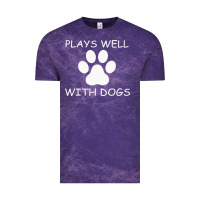 Cloud Purple Plays Well With Dogs Vintage Tee - Bettercallsaul