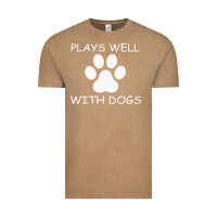 Vintage Coffee Plays Well With Dogs Vintage Tee - Bettercallsaul