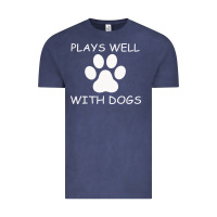 Plays Well With Dogs Vintage Tee | Teevron