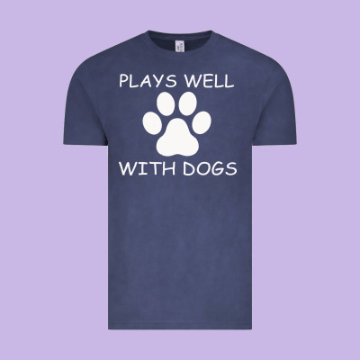 Plays Well With Dogs Vintage Tee Designed By Bettercallsaul