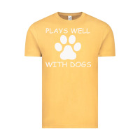 Vintage Mustard Plays Well With Dogs Vintage Tee - Bettercallsaul
