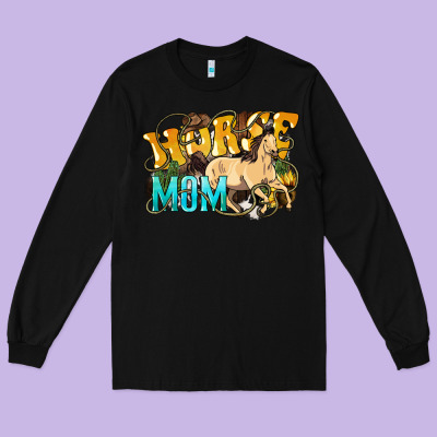 Horse Mom Rope Long Sleeve Tee Designed By Howdyjamesfarm