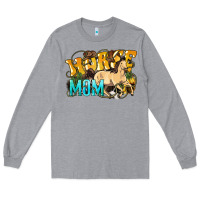 Heather Grey Horse Mom Rope Long Sleeve Tee - HowdyJamesFarm