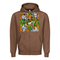Chestnut St. Patricks Chicken With Cupcake Leopard Zipper Hoodie - FaDigitalArtStudio