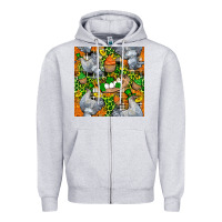 Heather Grey St. Patricks Chicken With Cupcake Leopard Zipper Hoodie - FaDigitalArtStudio