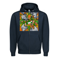 Navy St. Patricks Chicken With Cupcake Leopard Zipper Hoodie - FaDigitalArtStudio