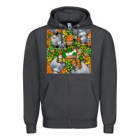 Smoke St. Patricks Chicken With Cupcake Leopard Zipper Hoodie - FaDigitalArtStudio