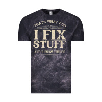 Cloud Black that's what i do i fix stuff and i know things funny saying t shirt Vintage Tee - maiPhamDesign