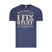 Vintage Denim that's what i do i fix stuff and i know things funny saying t shirt Vintage Tee - maiPhamDesign